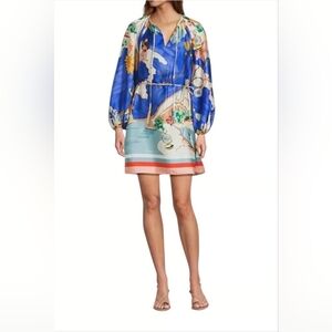 Antonio Melani Rafella Blue Ocean Print Shift Dress